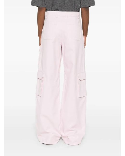 Gucci Pink Embossed Canvas Cargo Pants