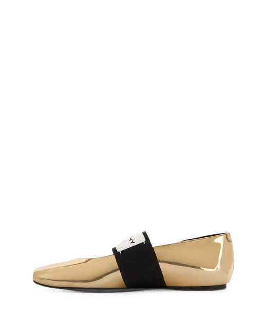 Givenchy White Sliced Square Ballerinas