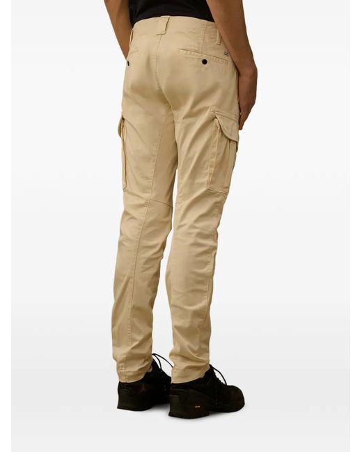C P Company Natural Cargo-Pocket Trousers for men