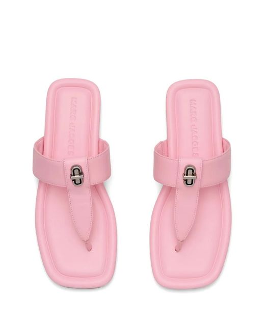Marc Jacobs Pink Dual T Flip Flops