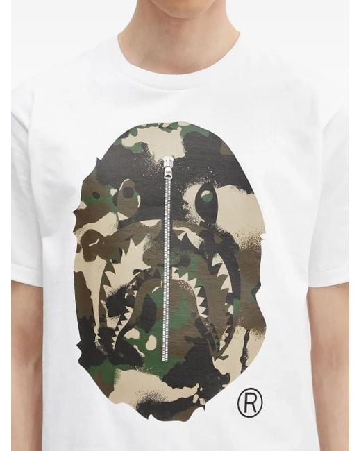 T-Shirt À Imprimé Graphique A Bathing Ape pour homme en coloris Gray