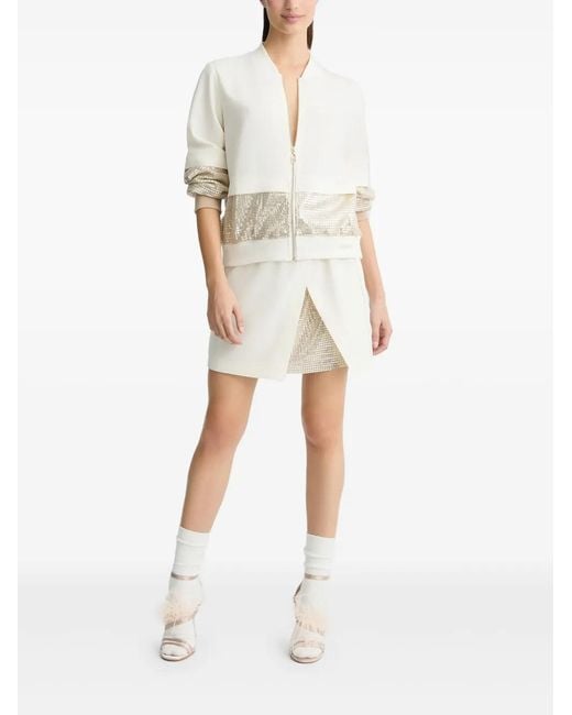 Liu Jo White Bomber With Sequins
