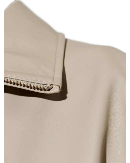 FRAME White Leather Bomber Jacket for men