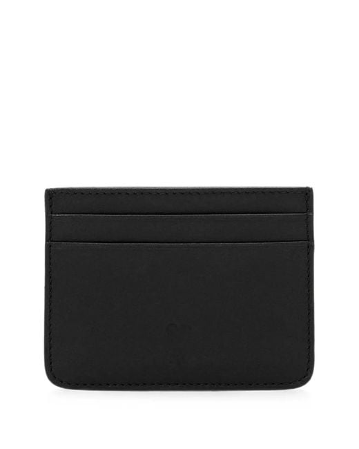 AMI Black Cowhide Leather Card Holder With Ami De Coeur