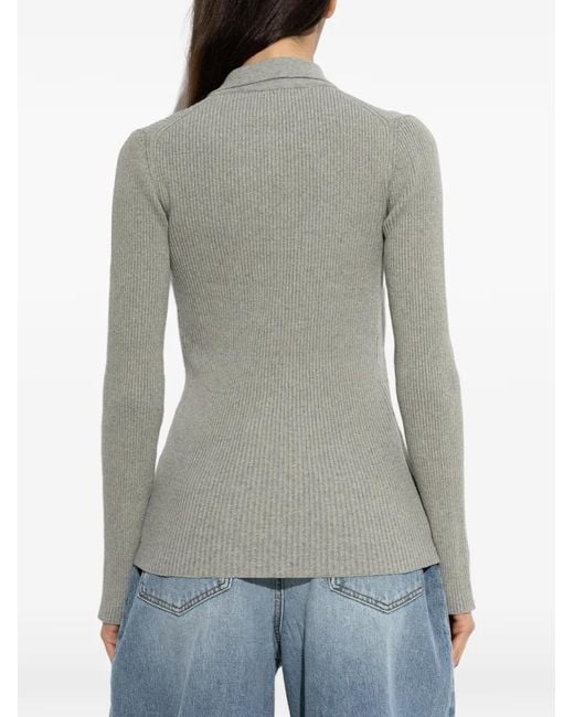 Rohe Gray Ribbed Cardigan