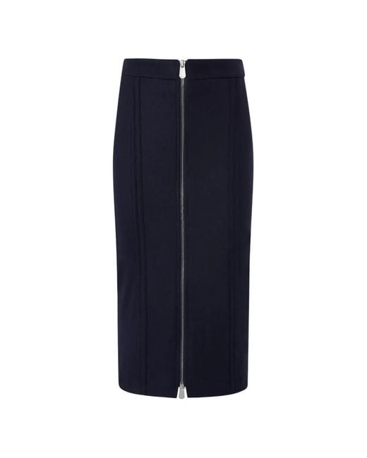 Pinko Blue Zip-Fastening Panelled Skirt