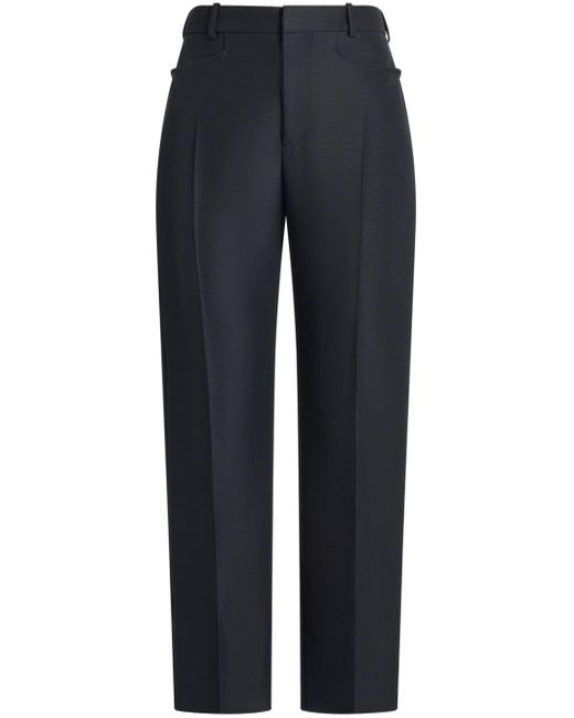 Tom Ford Blue Tailored Straight-leg Trousers