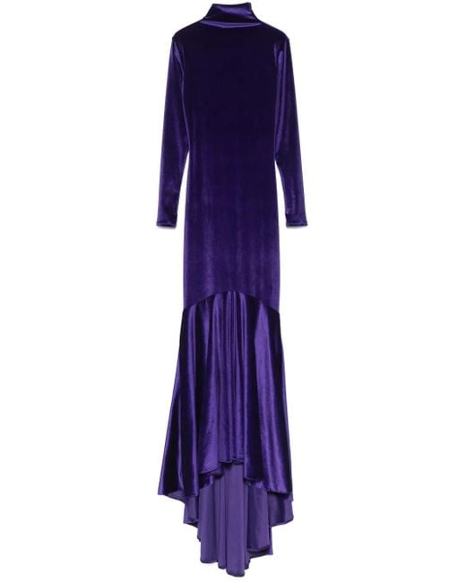 Atu Body Couture Purple Velvet Mermaid Gown