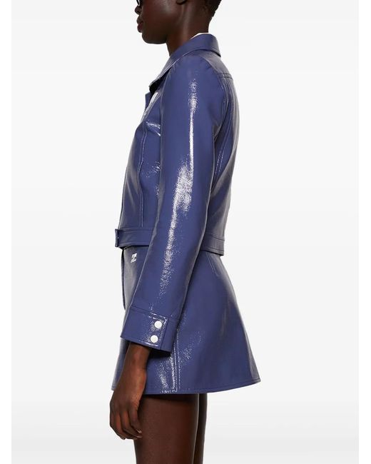 Courreges Blue Reedition Vinyl Jacket