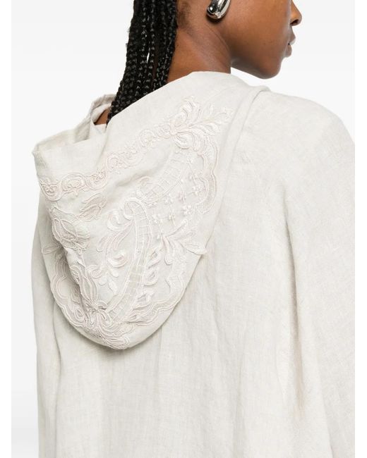 Maurizio Braschi White Veste À Capuche