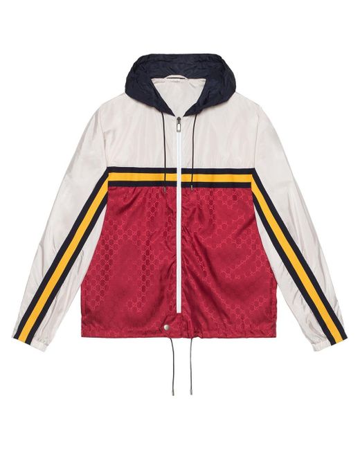 Gucci White Nylon Jacket With "guccy" for men