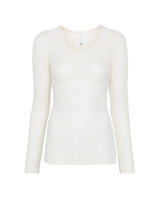 Imperial White T-Shirt À Manches Longues