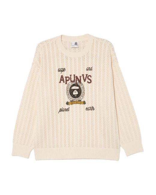 A Bathing Ape Natural Moonface Jumper