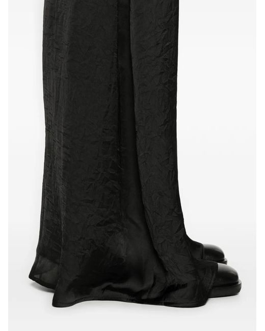 Isabel Benenato Black Wrinkled Maxi Skirt