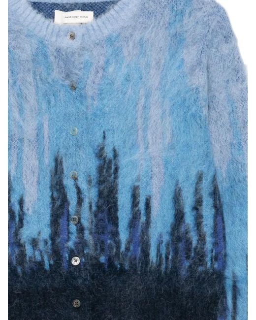 Feng Chen Wang Blue Gradient Cardigan