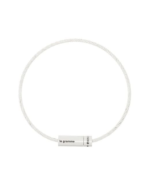 Le Gramme Metallic Le 7G Brushed Cable Bracelet for men
