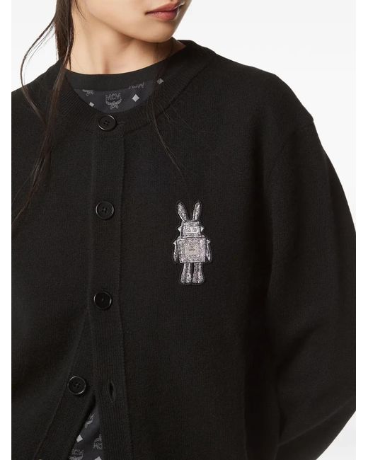 Cardigan À Patch Lapin MCM en coloris Black