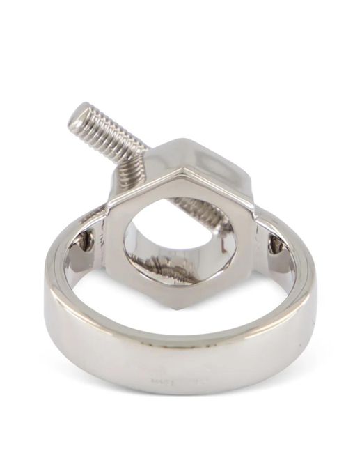 Marni White Screw Ring for men