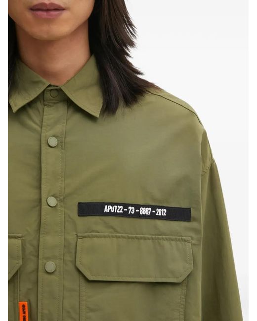 Aape By A Bathing Ape Green Chest-Pocket Shirt for men