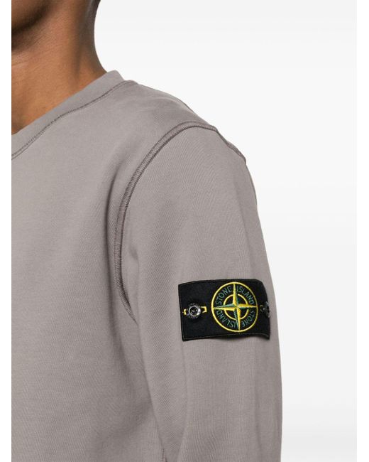 Stone Island Baumwoll-Sweatshirt mit Kompass in Gray für Herren
