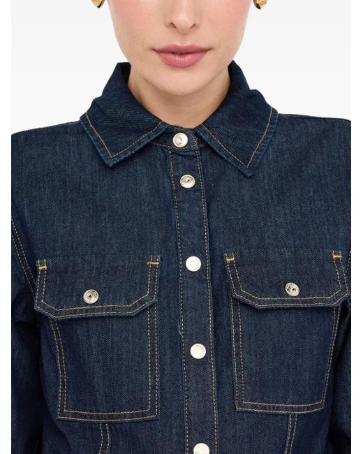 Liu Jo Blue Washed Denim Shirt