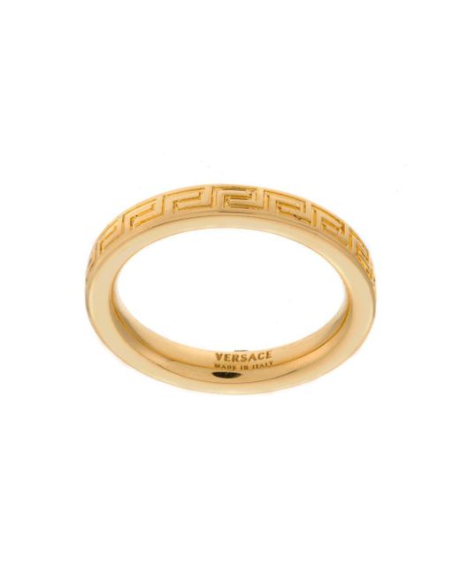 Bague dorée greek key Versace pour homme en coloris Métallisé Homme Bijoux 
