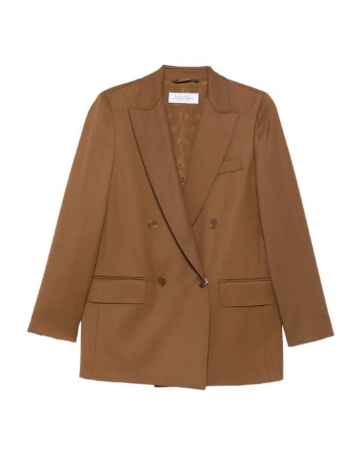Max Mara Brown Double-Breasted Blazer