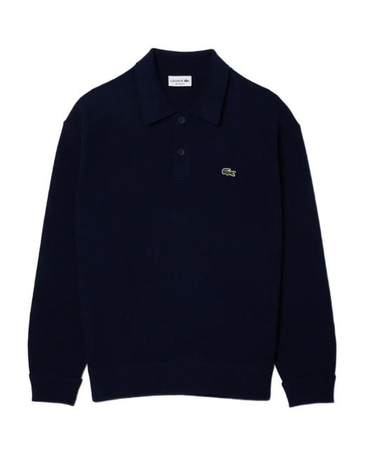 Lacoste Langärmeliges Poloshirt in Blue für Herren