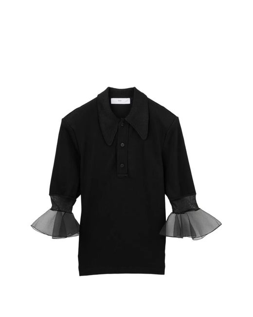 Toga Black Polo À Bords En Tulle