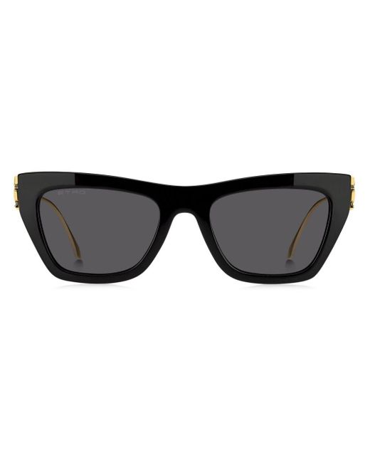 Etro Black Bold Pegaso Cat-Eye-Sonnenbrille