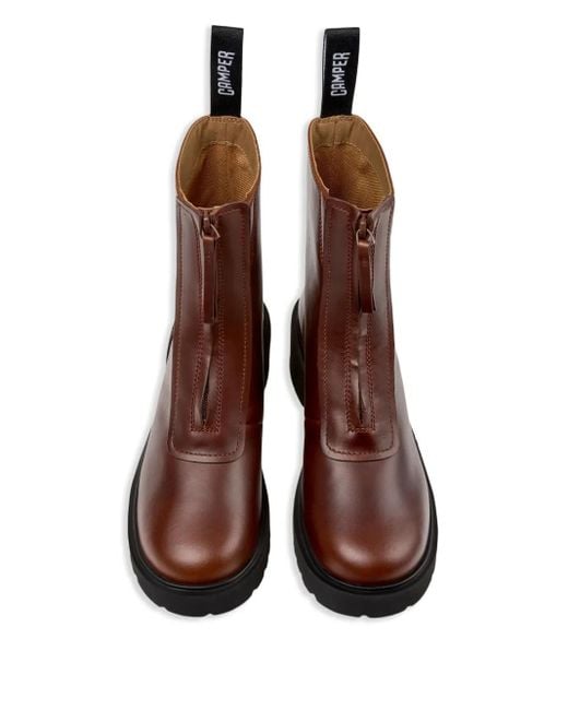 Camper Brown Milah Plateau-Stiefel Mit Reißverschluss 54Mm