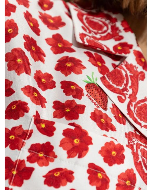 Versace Red Hemd "Strawberry Garden"
