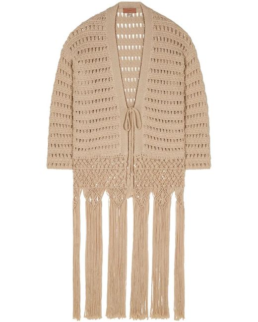 Alanui Natural Love Letter To India Crochet Cardigan