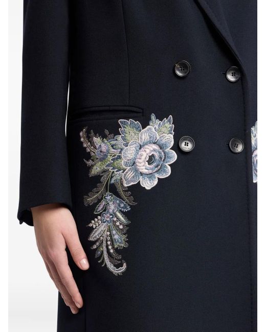 Etro Blue Doppelreihiger Mantel