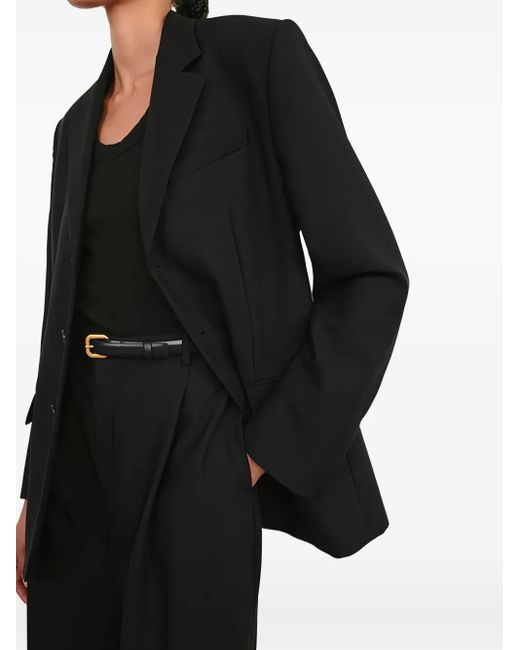 Wardrobe NYC Black Buttoned Notch-Lapel Blazer
