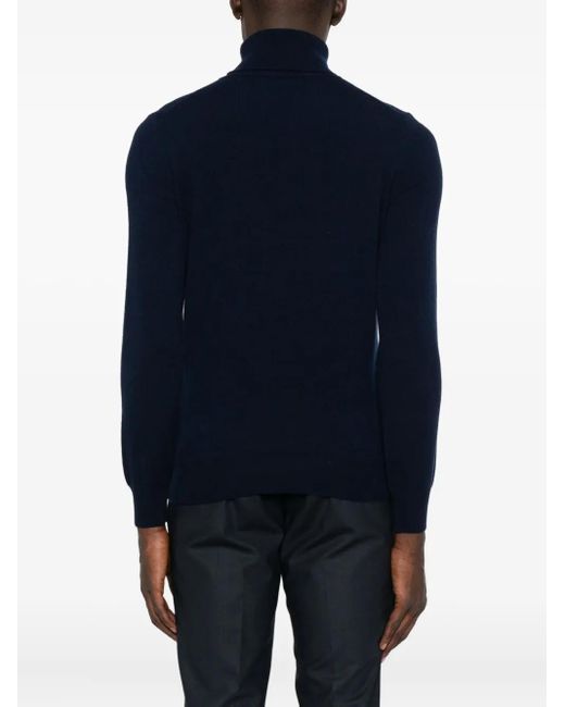 Kangra Blue Turtleneck Long-Sleeve Sweater for men