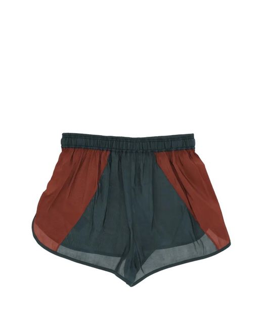 Saint Laurent White Colour-Block Elasticated Shorts