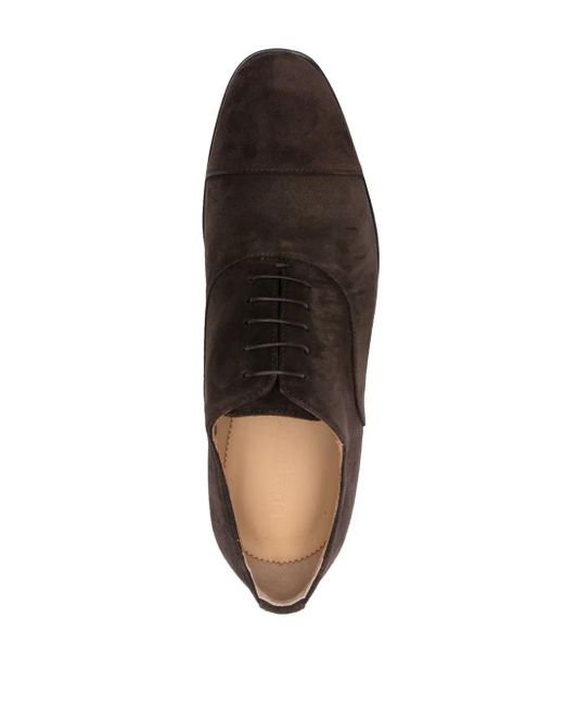 Scarosso Brown Salvatore Suede Oxford Shoes for men
