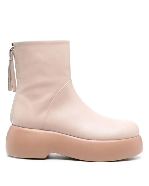 Agl Attilio Giusti Leombruni Pink Nancy Rear Zip-Fastening Boots