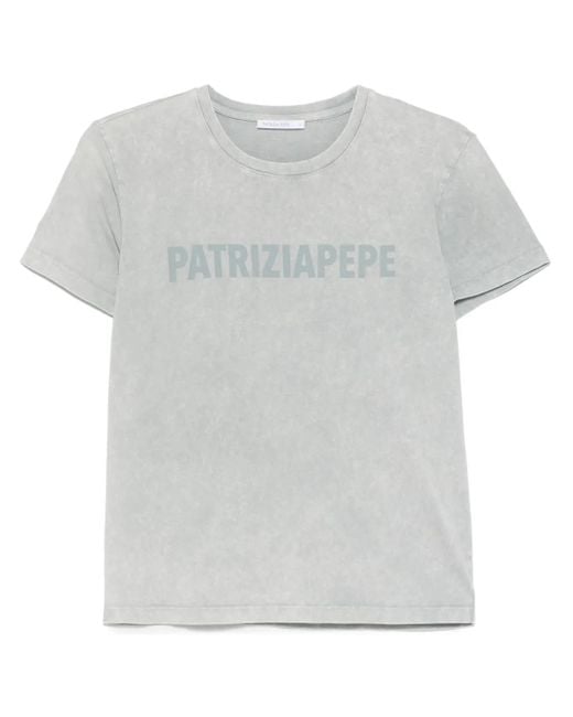 Patrizia Pepe ロゴ Tシャツ Gray