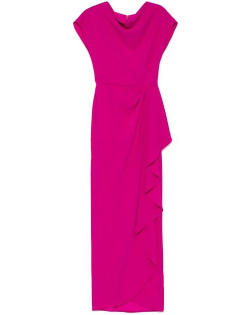 Amsale ドレープ ドレス Pink