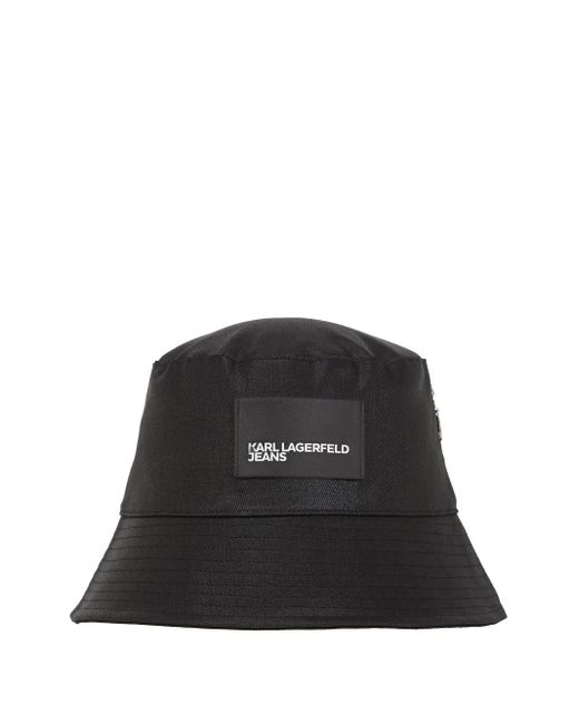 Karl Lagerfeld Black Fischerhut Im Jeans-Look