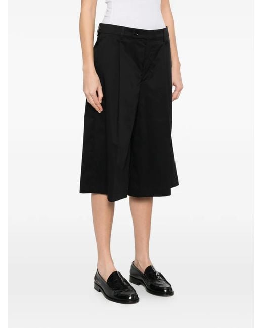 Berwich Black Button Shorts