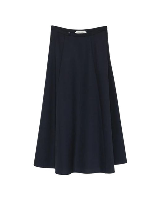Alberta Ferretti Blue Zip-Fastening A-Line Midi Skirt
