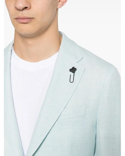 Lardini Blue Intertwined Linen-Blend Blazer for men