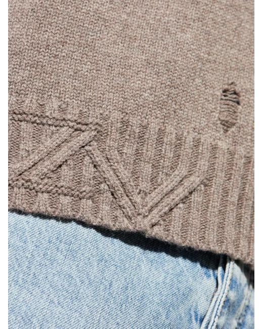 Zadig & Voltaire Gerafelde Trui in het Gray voor heren