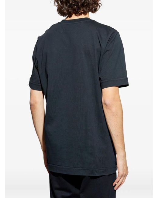 Camiseta con parche del logo Moncler de hombre de color Blue