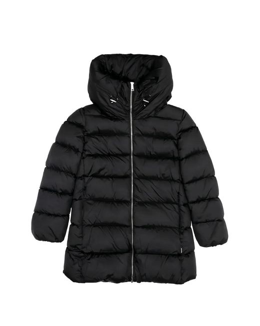 Add Black Quilted Hoodie Jacket