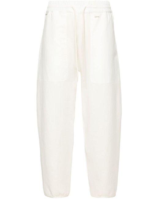 Moncler White Contrasting-panels Track Pants