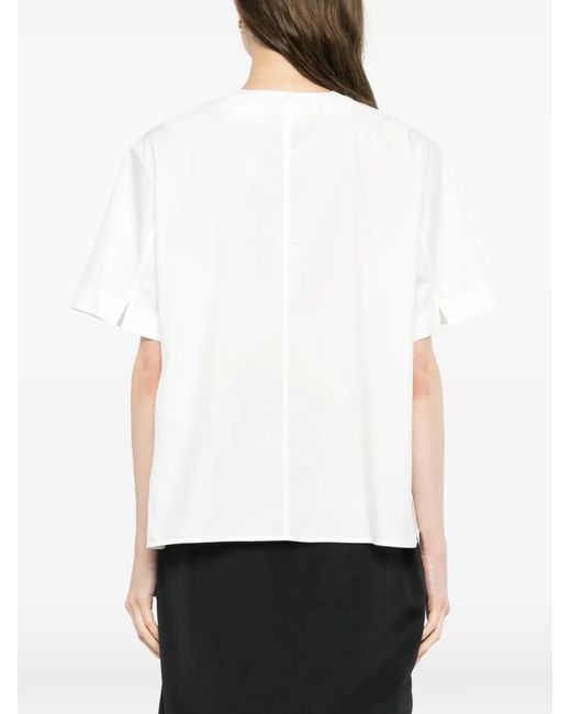 Jil Sander White Cotton Blouse